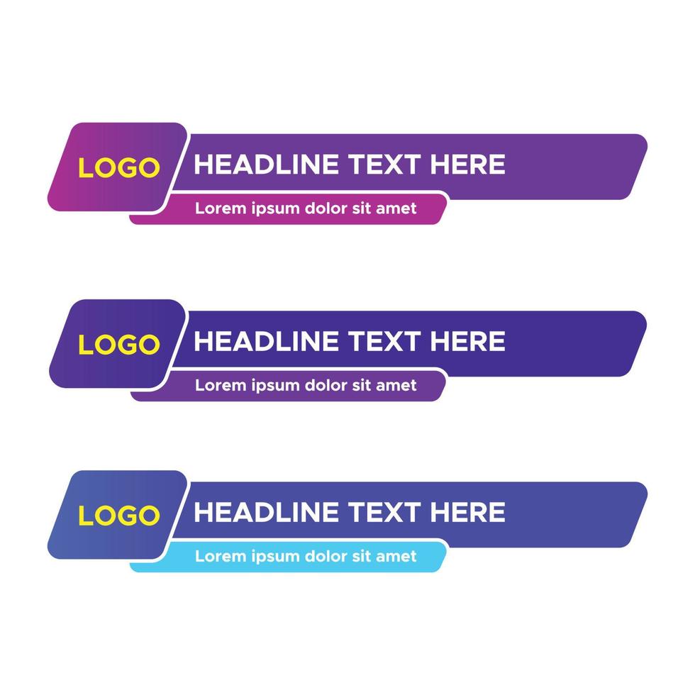 modern lower thirds vector