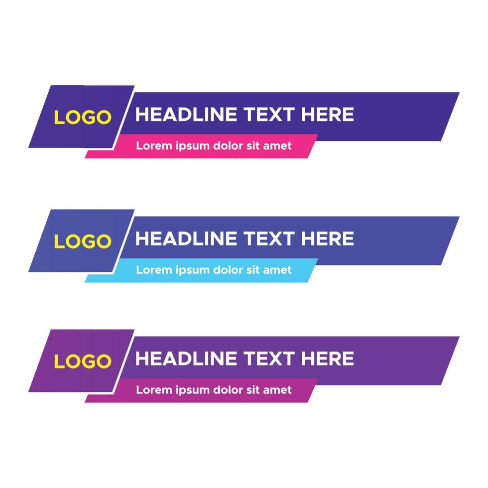 modern lower thirds vector