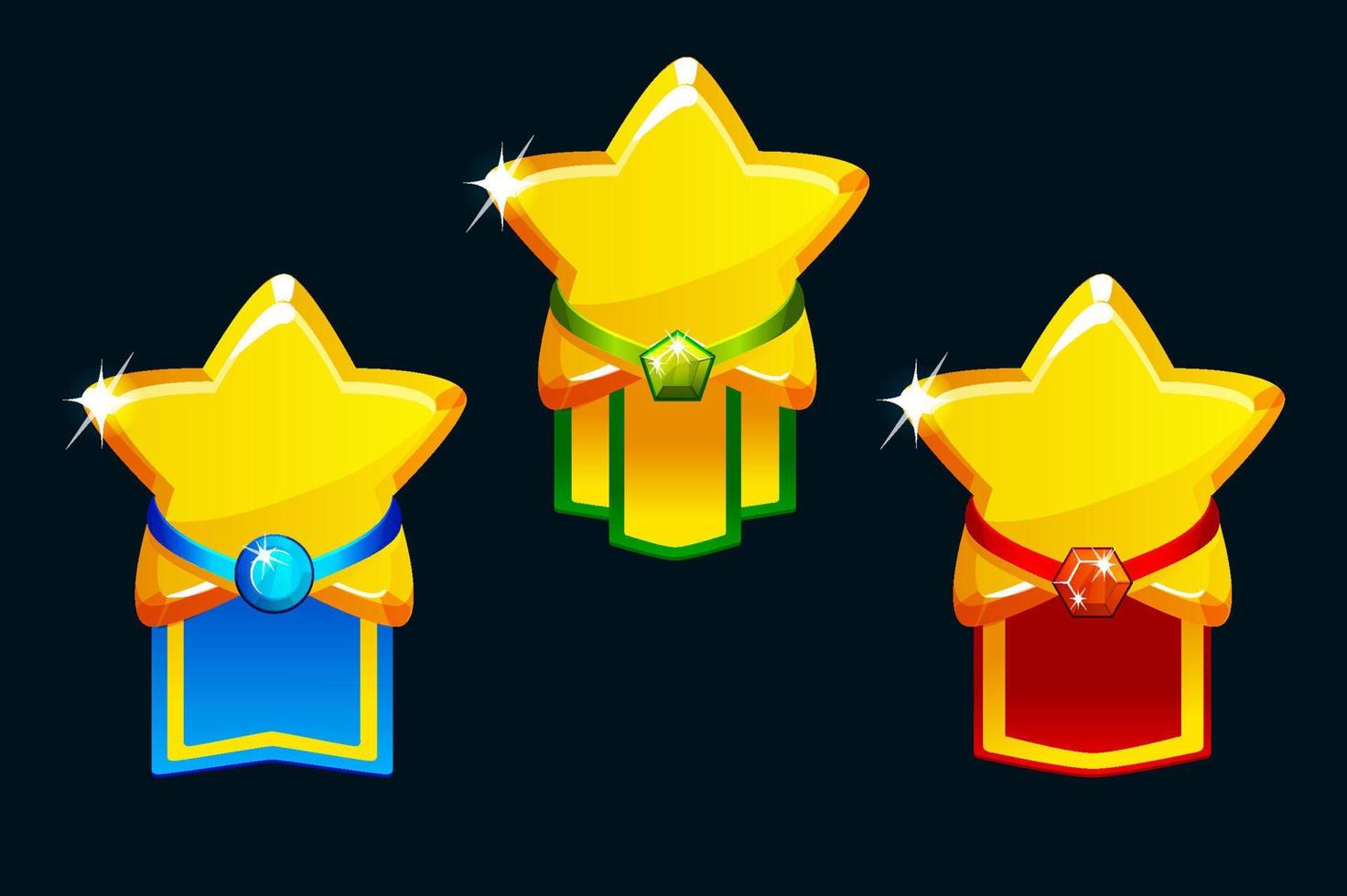 Golden star. Level up icon.Element for mobile game or web apps. Modern graphical 2D element for UI and GUI vector