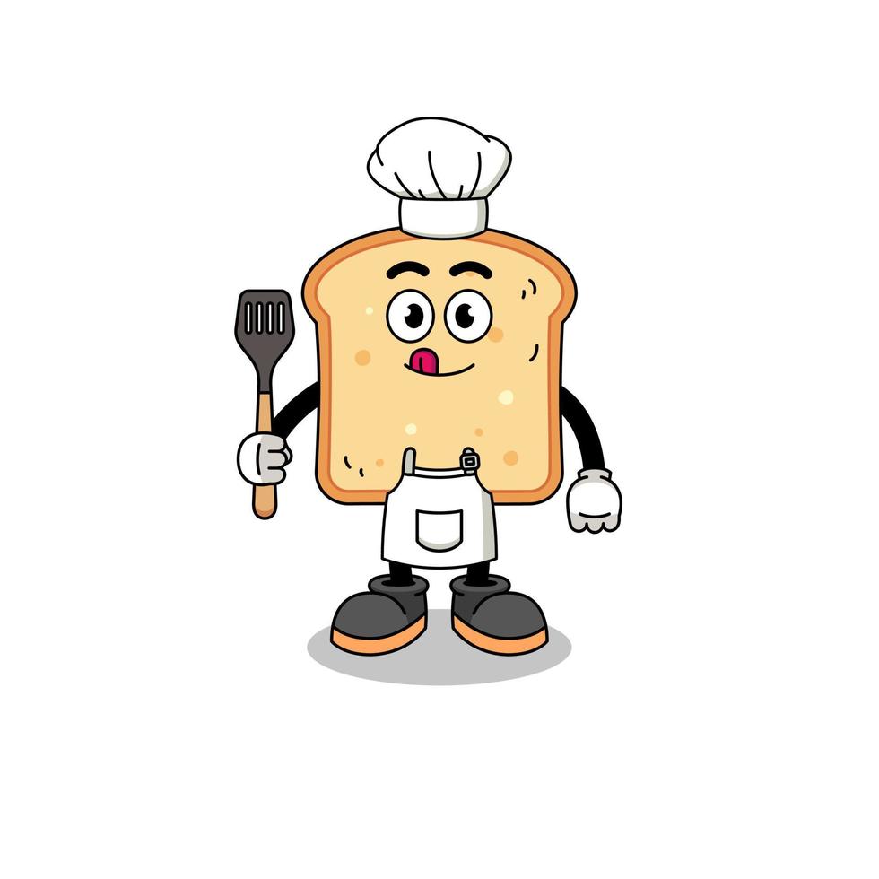 Mascot Illustration of bread chef vector