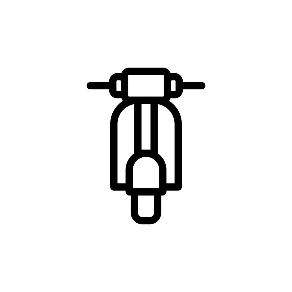 Motorcycle icon isolated on black. Motorcycle symbol suitable for graphic design and websites on a white background. vector