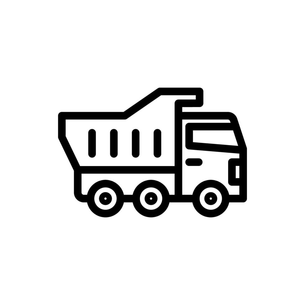 Truck icon isolated on black. Truck symbol suitable for graphic design and websites on a white background. vector