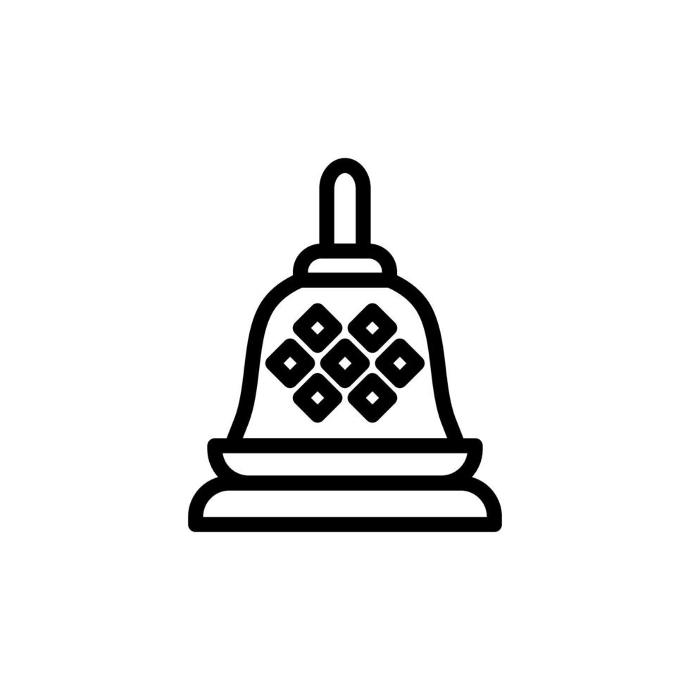 Temple icon isolated on black. Temple symbol suitable for graphic design and website on white background. vector