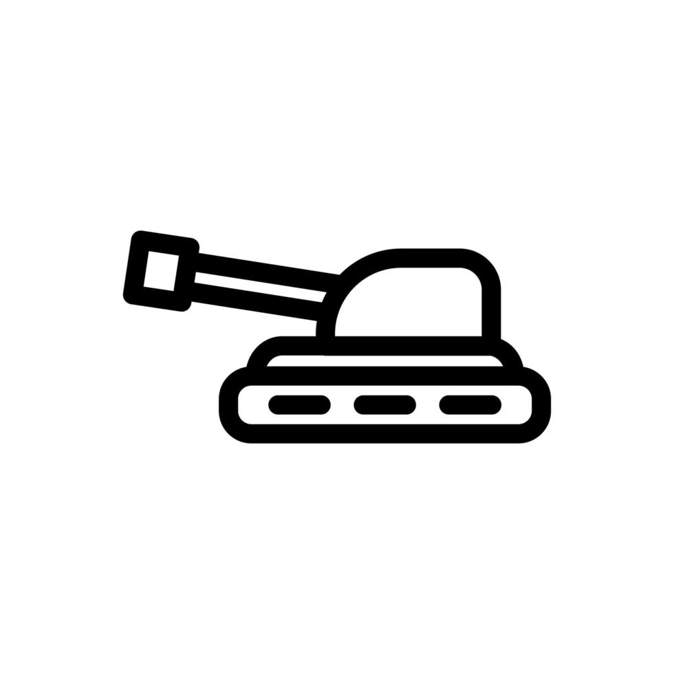 Tank fighting vehicle icon isolated on black. Tank symbol suitable for graphic design and websites on a white background. vector