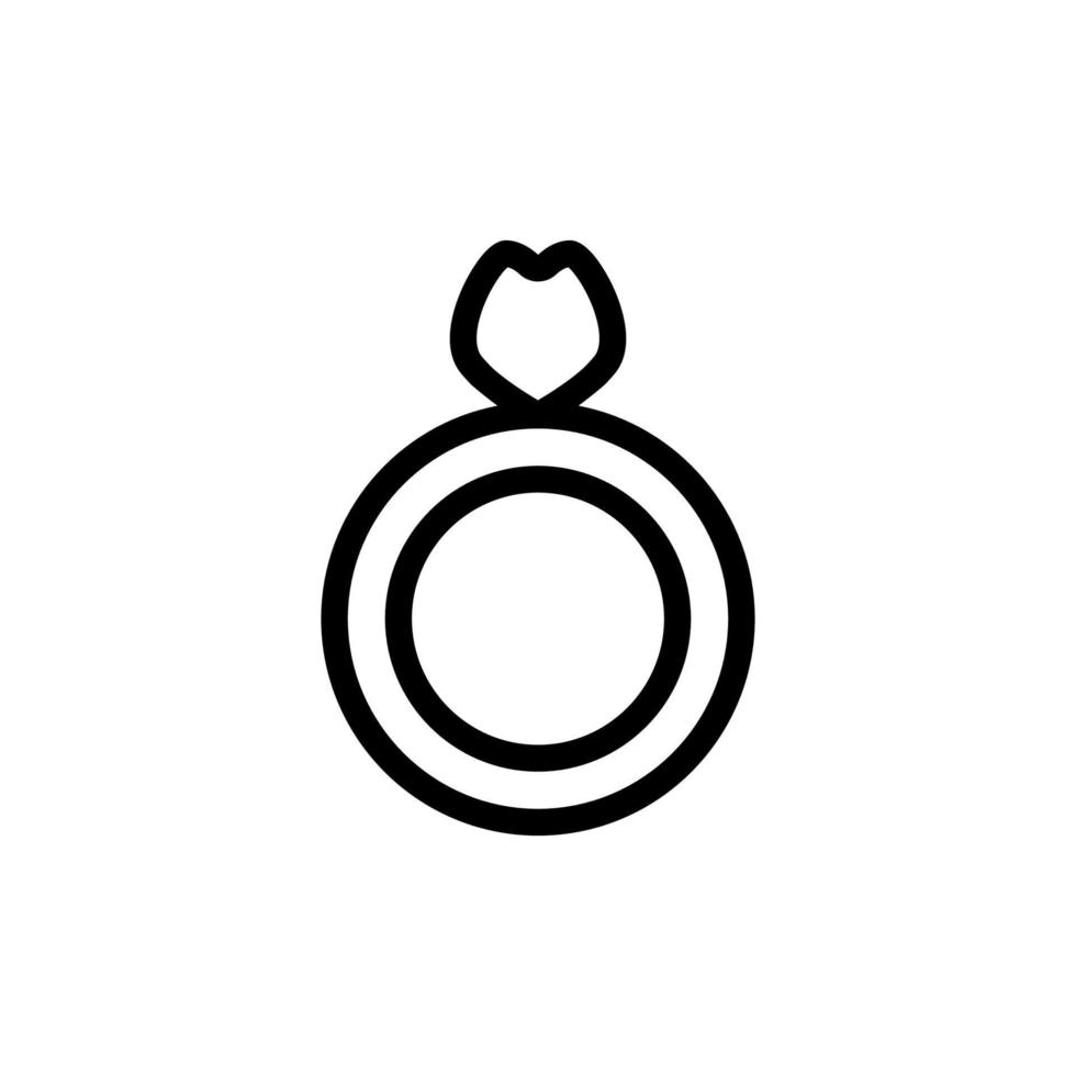 anillo icono aislado en negro. anillo símbolo adecuado para gráfico diseño y sitios web en un blanco antecedentes. vector