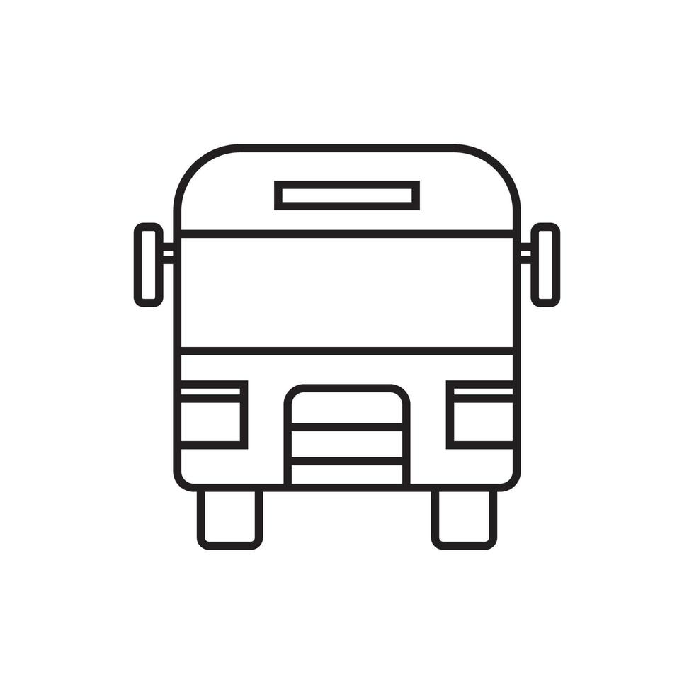 Bus vector icon design on white background suitable for traffic sign, locomotive, automotive and public transportation symbol. Icon vector