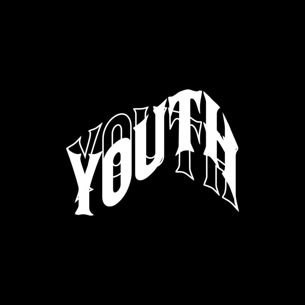 streetwear youth vector typography for t-shirt. perfect for simple style