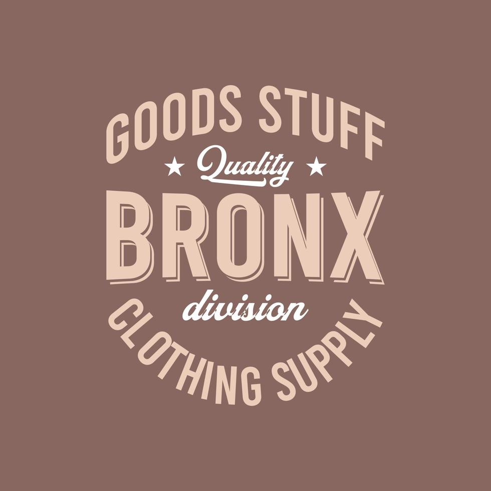 bronx vector typography for t-shirt. perfect for simple style
