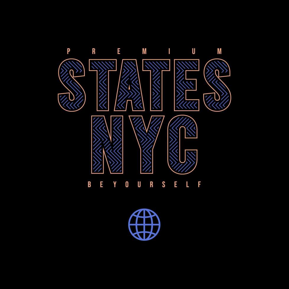 estado Nueva York vector tipografía para camiseta. Perfecto para sencillo estilo