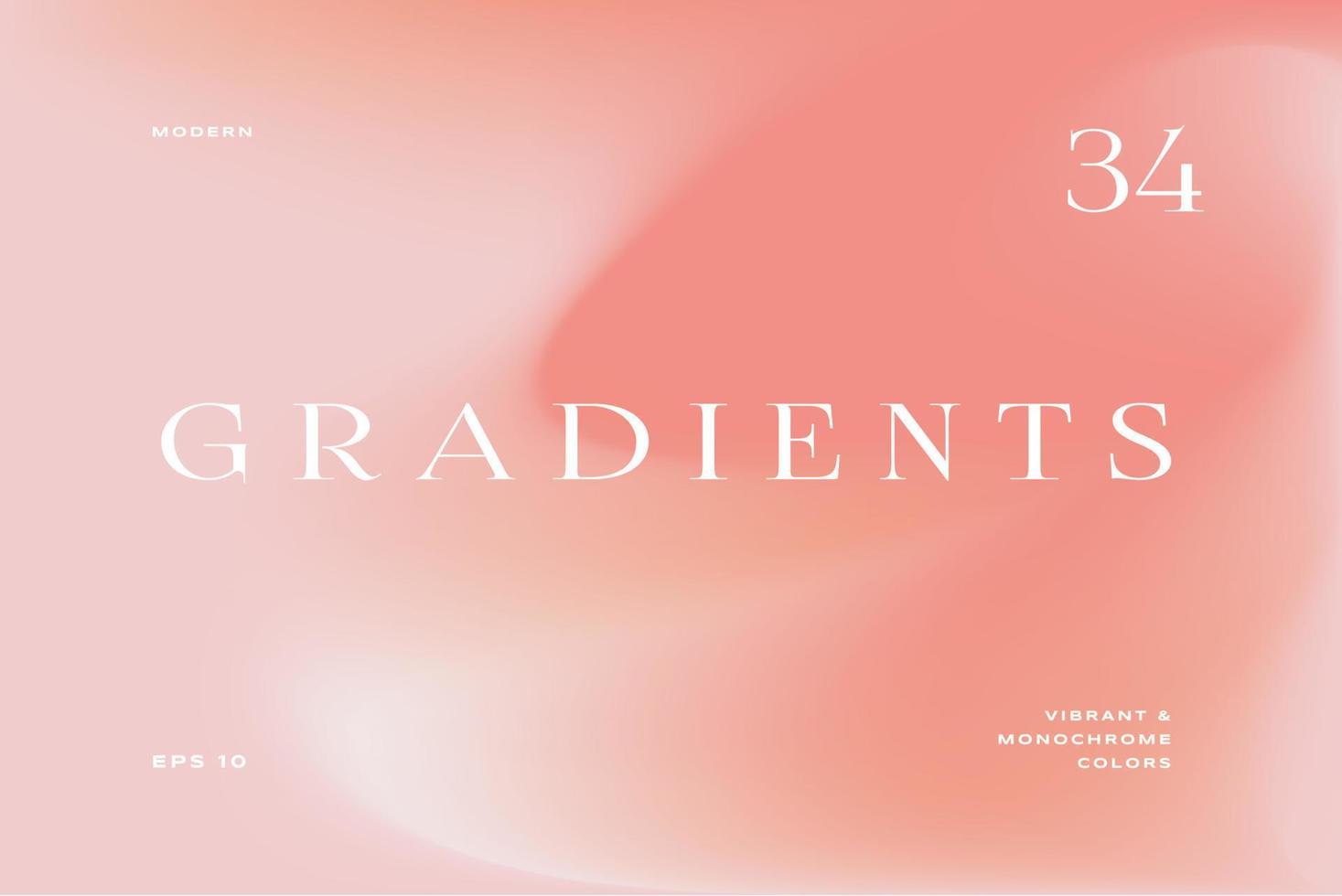 Groovy Colorful Gradient Backgrounds. Minimal modern design. Applicable for placards, banners, flyers, presentations, covers and reports. Vector illustration.
