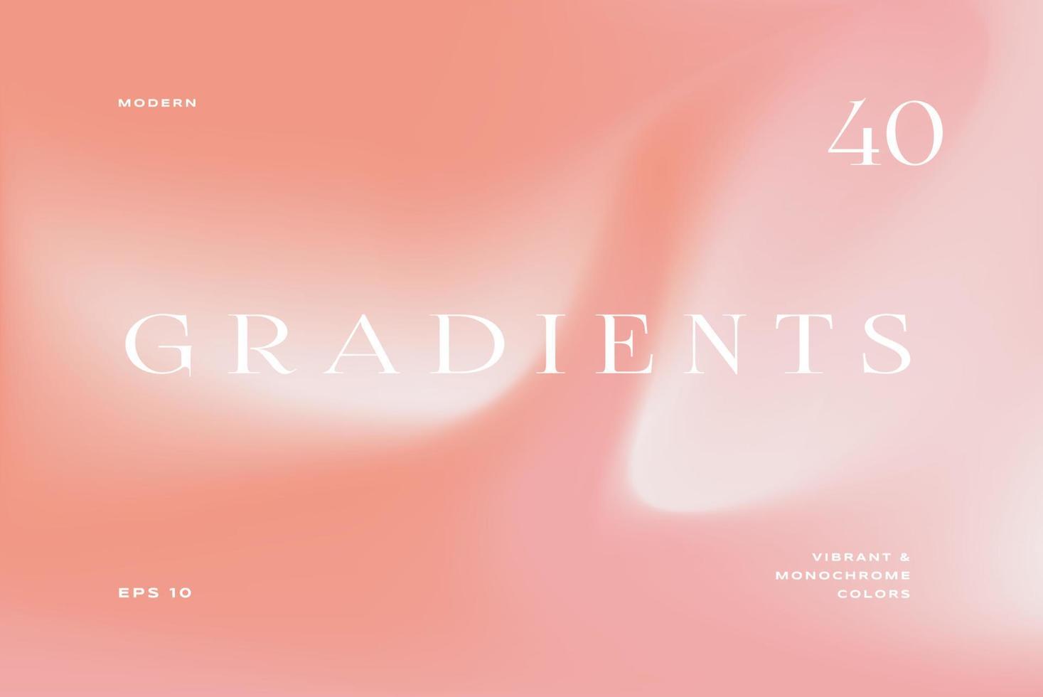 Groovy Colorful Gradient Backgrounds. Minimal modern design. Applicable for placards, banners, flyers, presentations, covers and reports. Vector illustration.