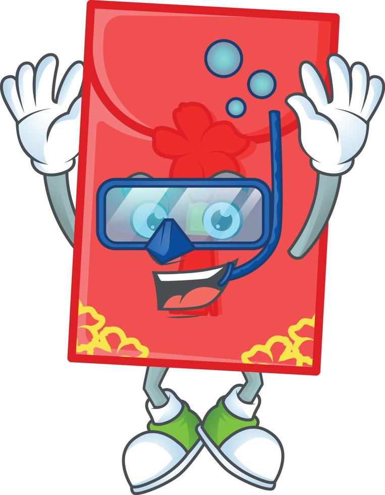 Chinese envelope cartoon character style vector