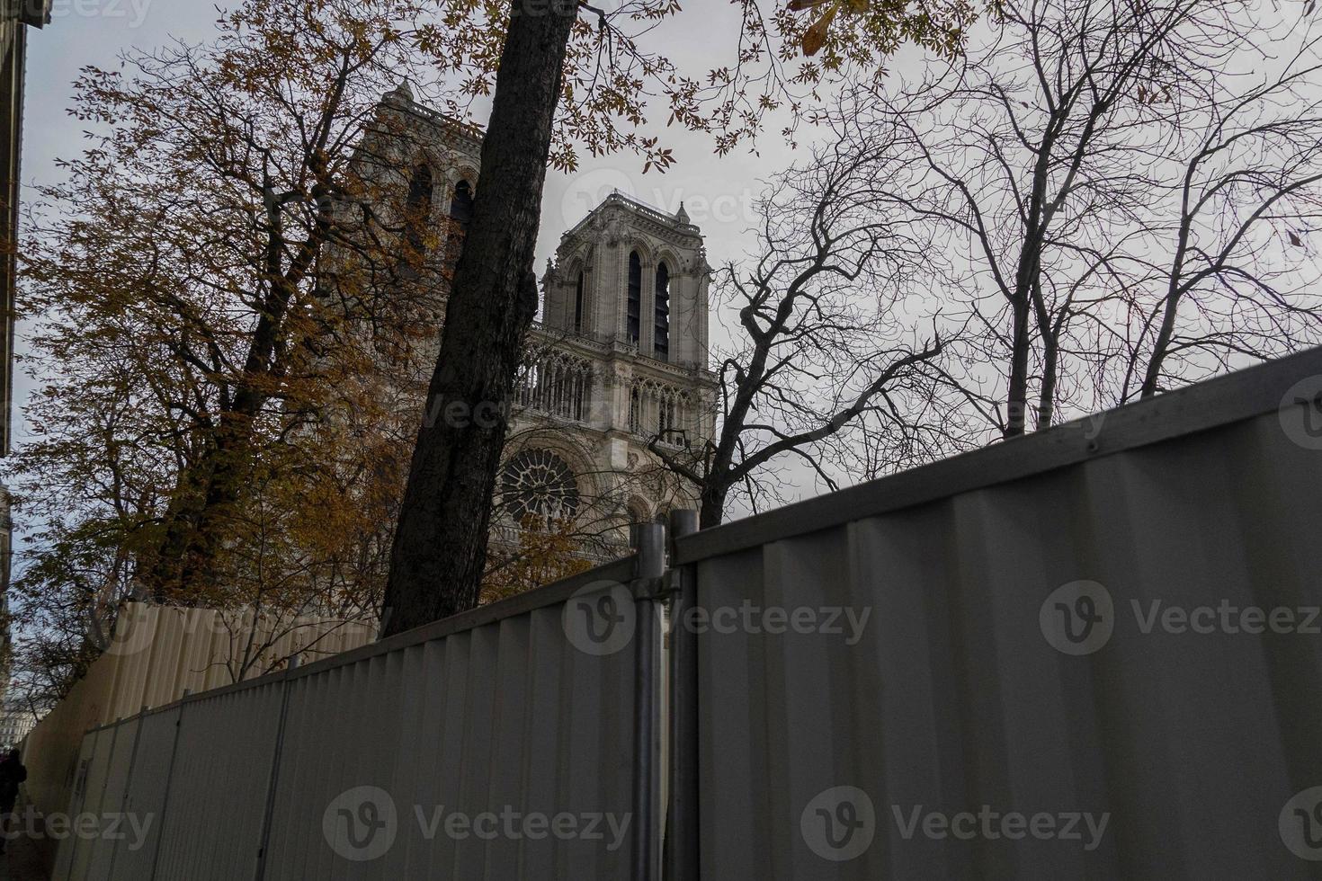 Notre dame paris under restoration photo