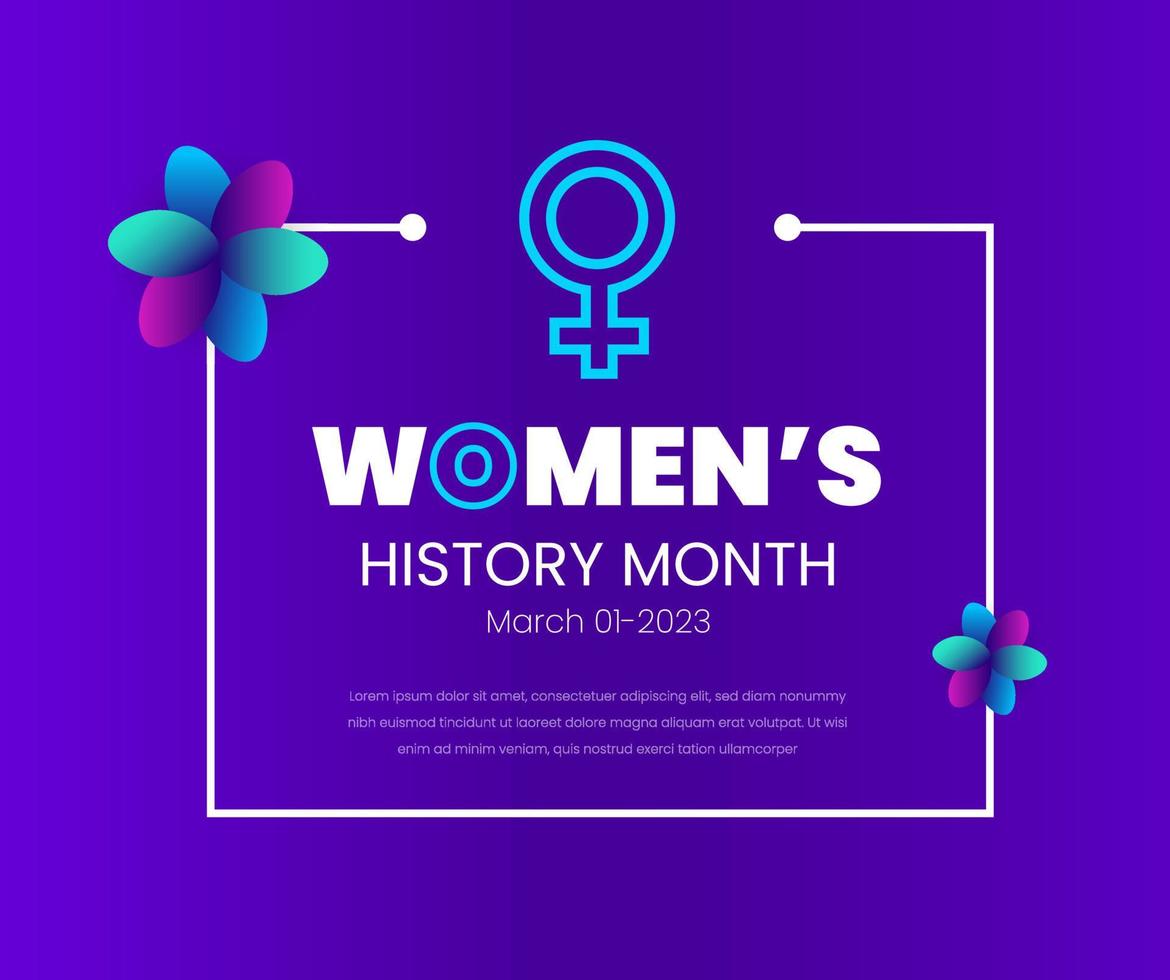 Women's History Month background. Womens History Month banner design. Celebrated annual in March, to mark women contribution to history. vector