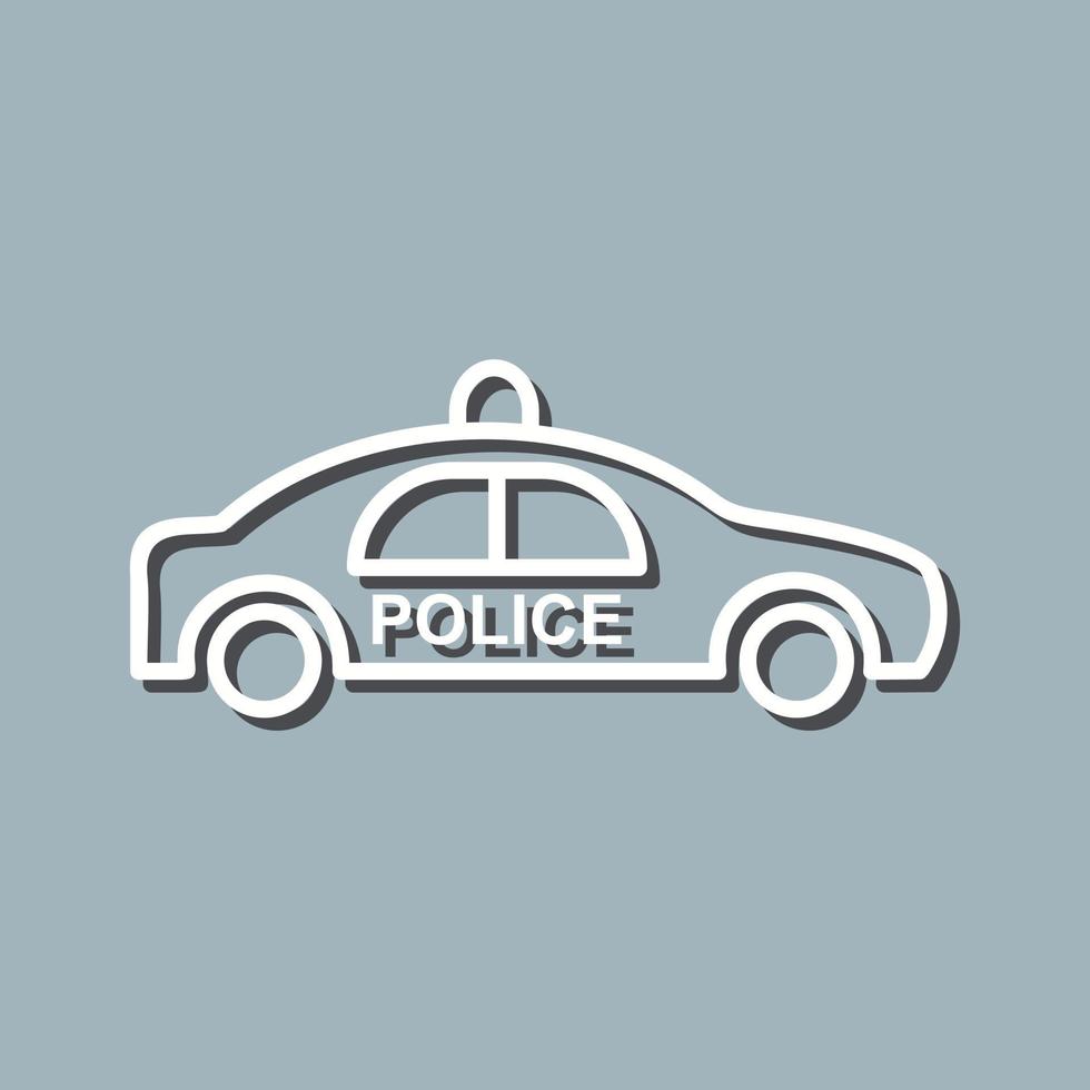 icono de vector de coche de policía