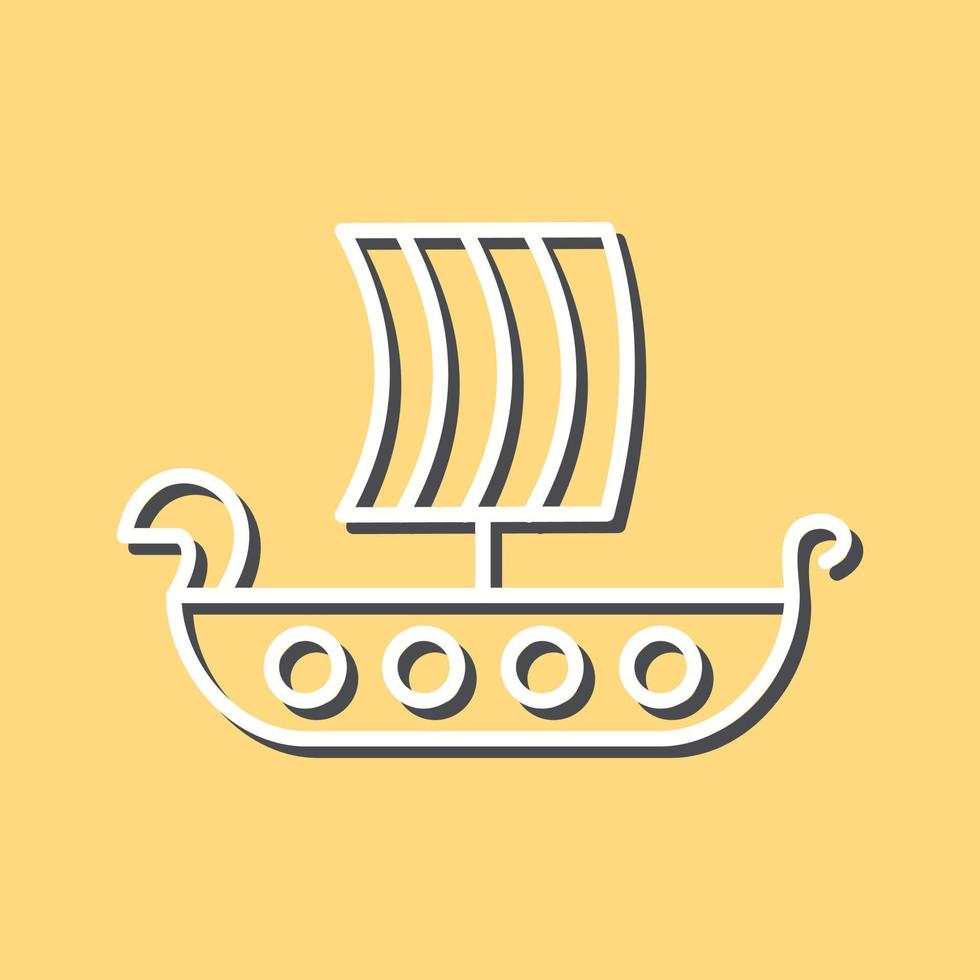 Viking Ship Vector Icon