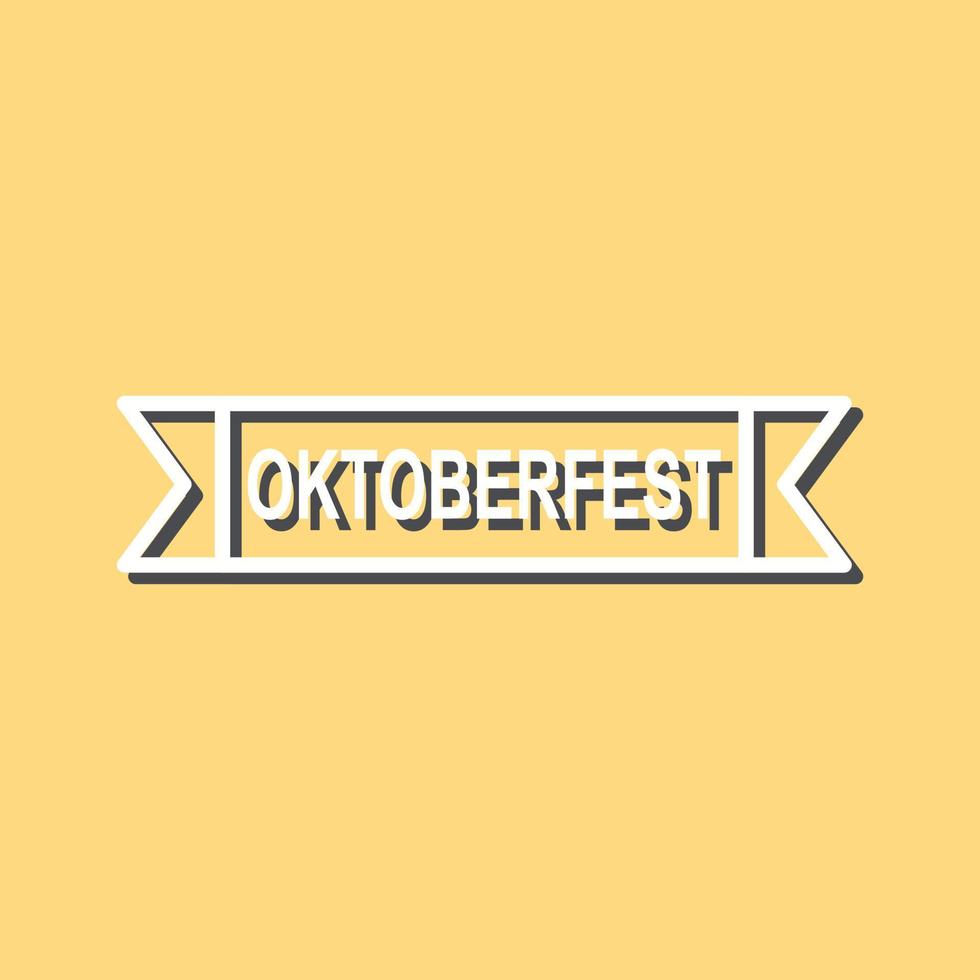 Oktoberfest Banner Vector Icon