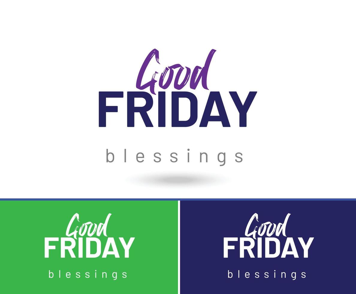 Good Friday with mnemonic design vector