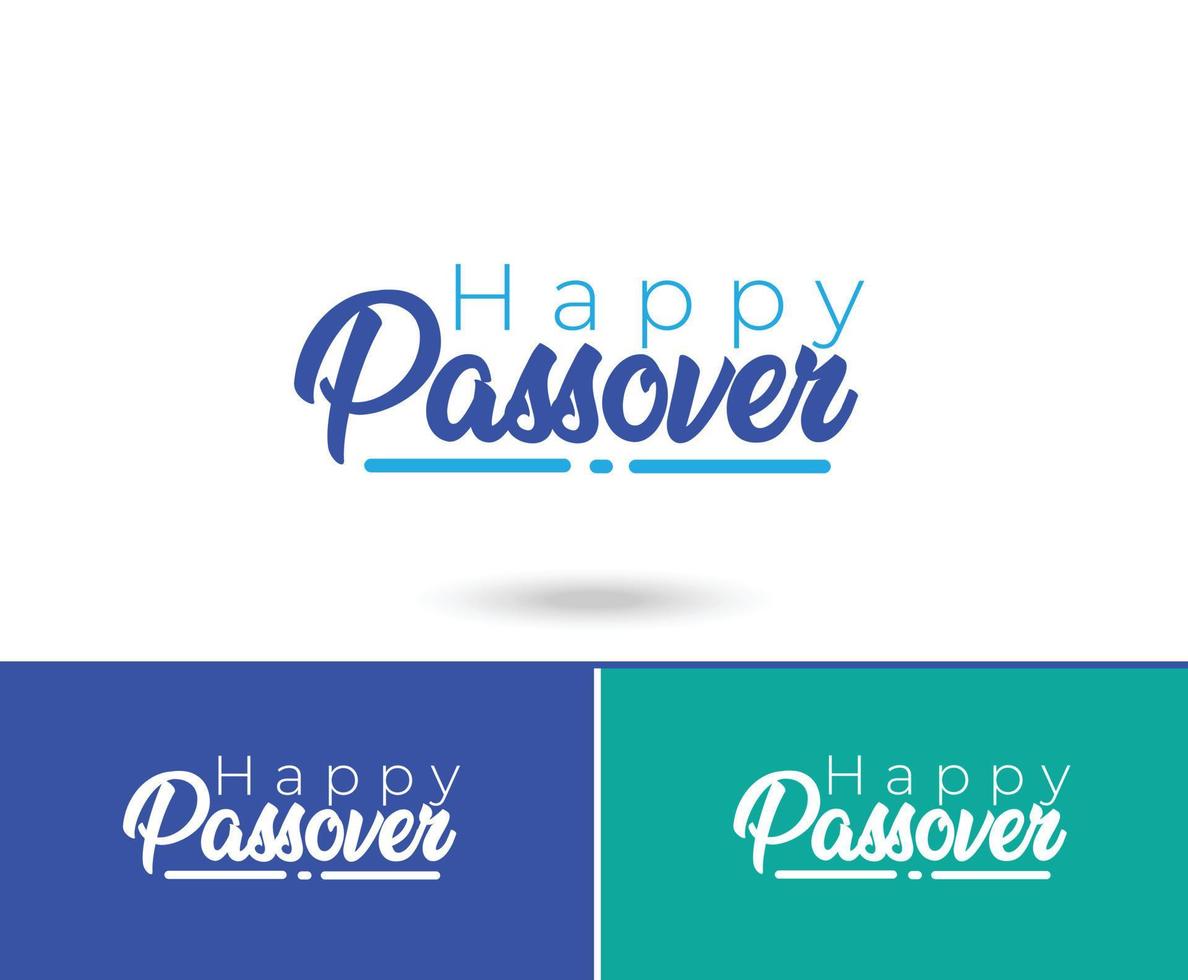 happy Passover in English mnemonic vector