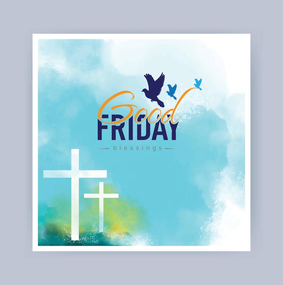 bueno viernes es un cristiano fiesta conmemorando el crucifixión de Jesús y su muerte a calvario vector
