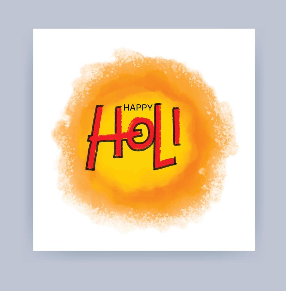Colorful explosion for Holi festival poster banner creative. Colorful gulal pichkari and text happy Holi idea vector