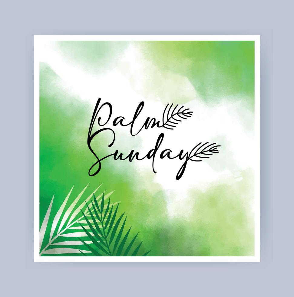 A Christian Palm Sunday religious holiday background with Mnemonic text design vector