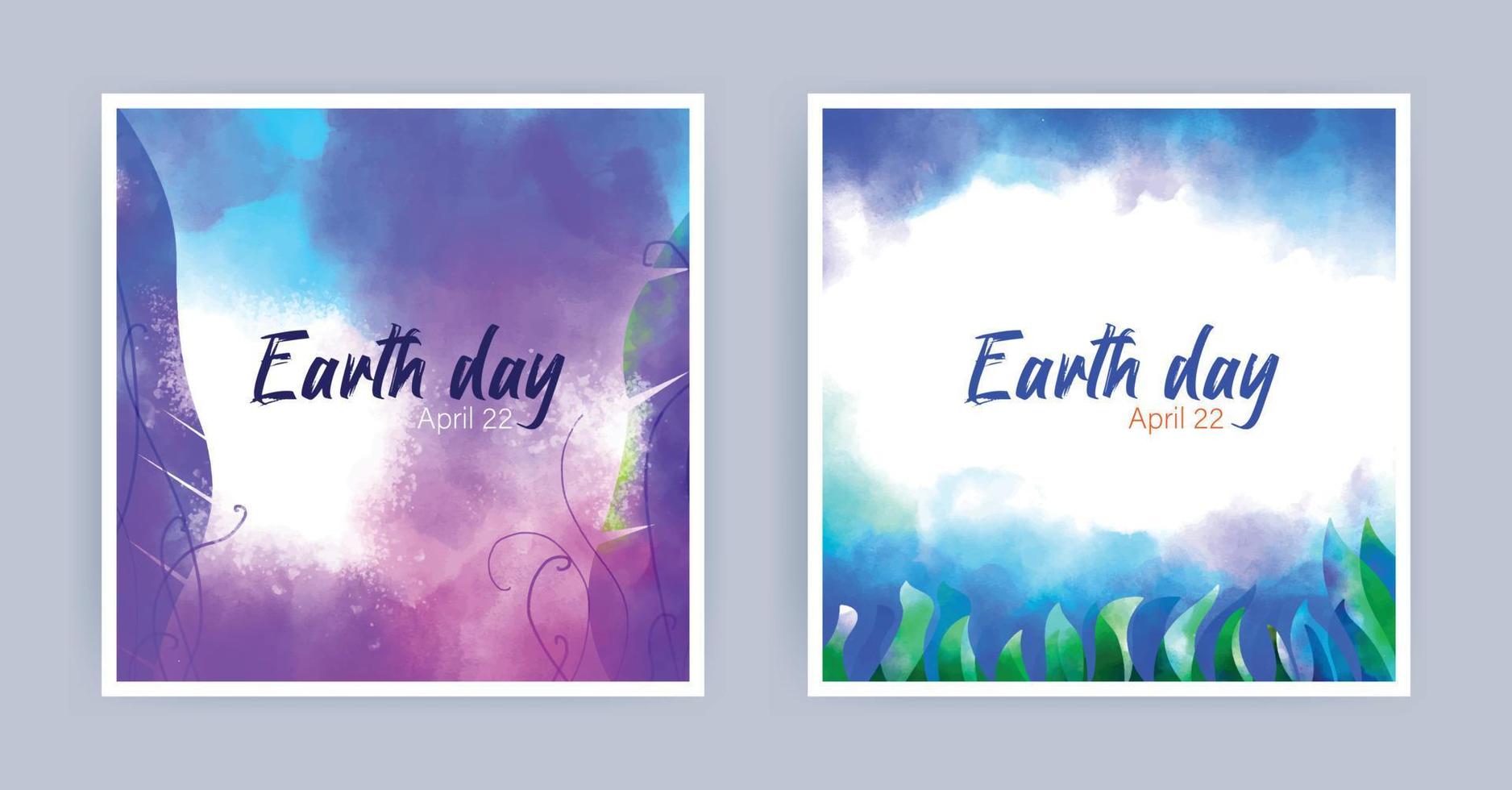 Ilustración de banner de feliz día de la tierra de un banner de feliz día de la tierra, para la celebración de la seguridad del medio ambiente vector