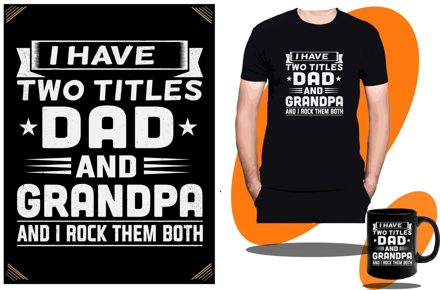Fathers Day t shirt design and Granpa Funny Gaming t shirt design or vector