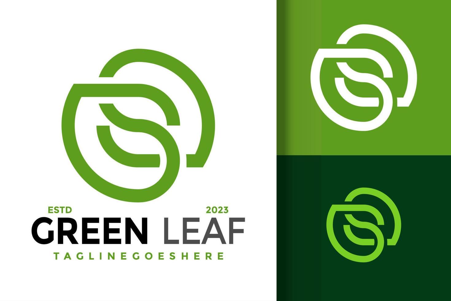letra s naturaleza verde hoja logo logos diseño elemento valores vector ilustración modelo