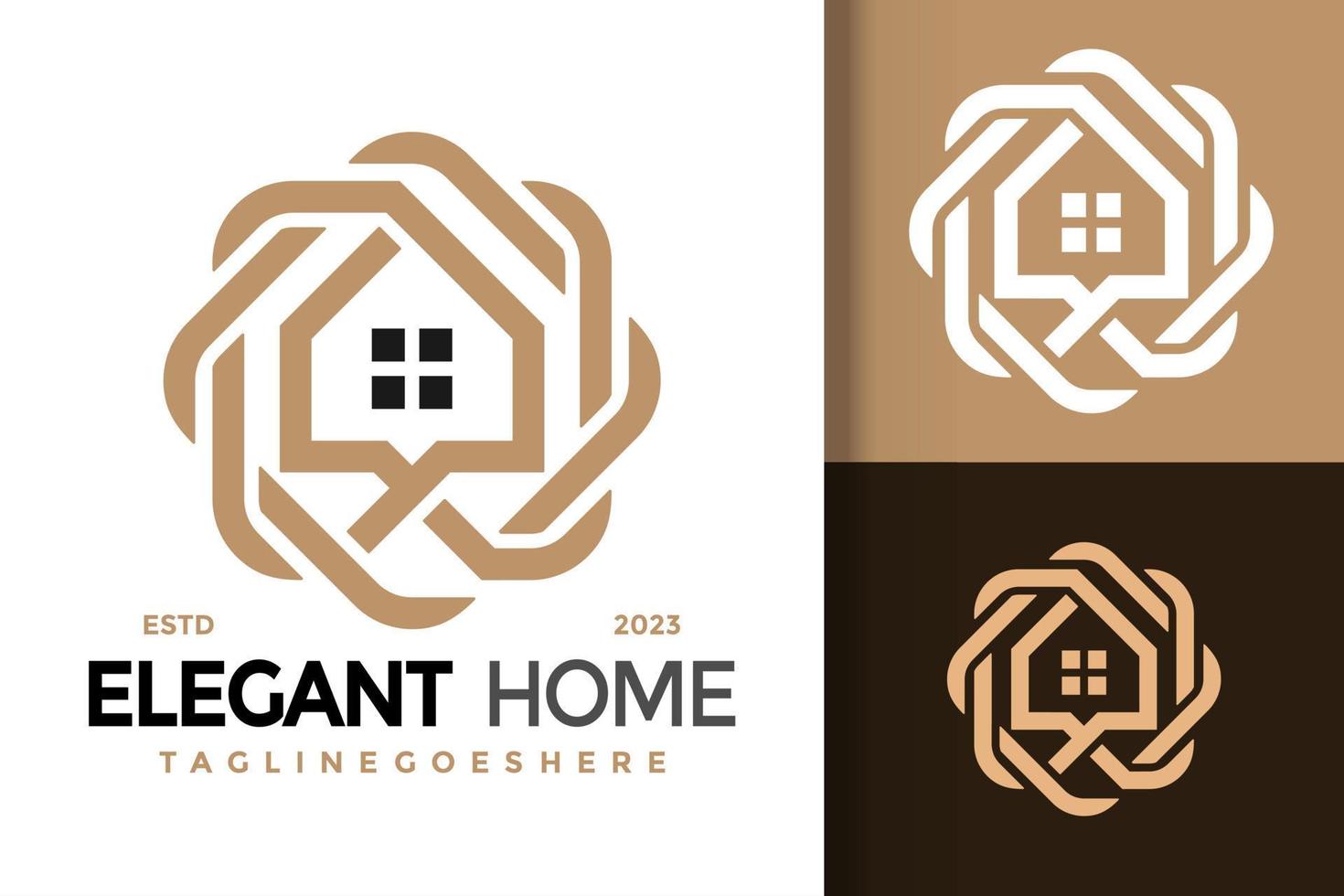 Elegant House Minimalist Logo Logos Design Element Stock Vector Illustration Template