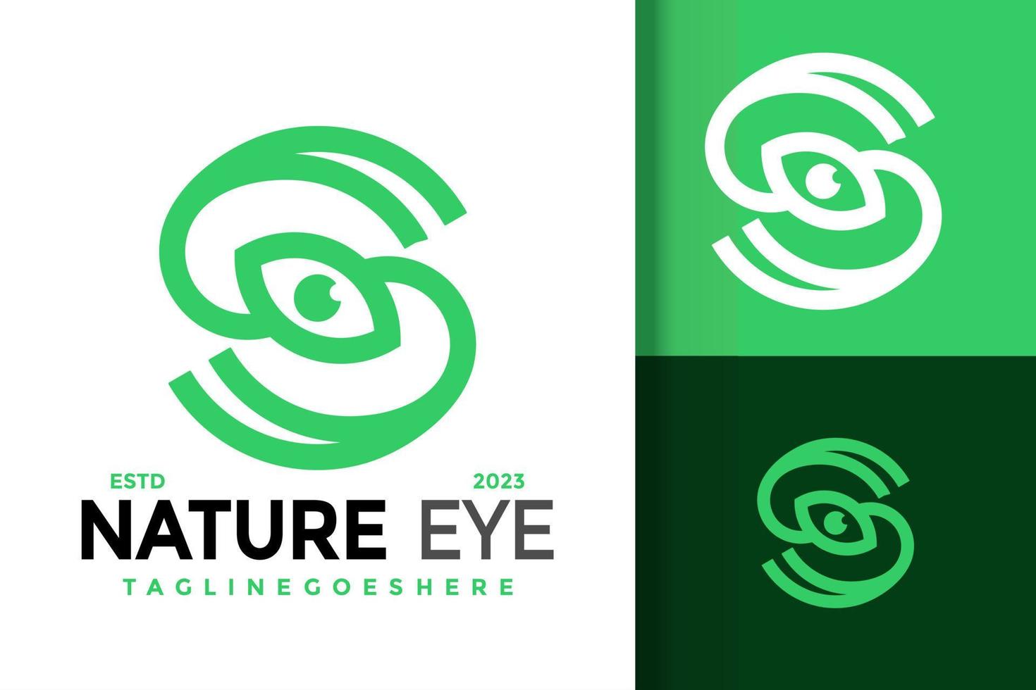Letter S Nature Eye Logo Logos Design Element Stock Vector Illustration Template