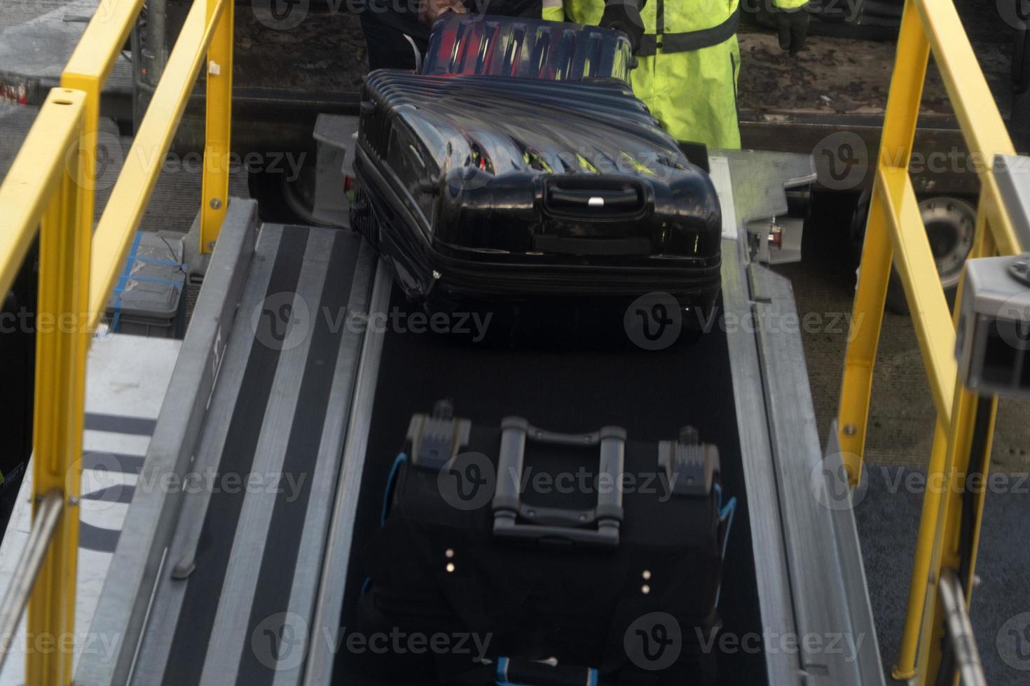 luggage loading on airplane photo