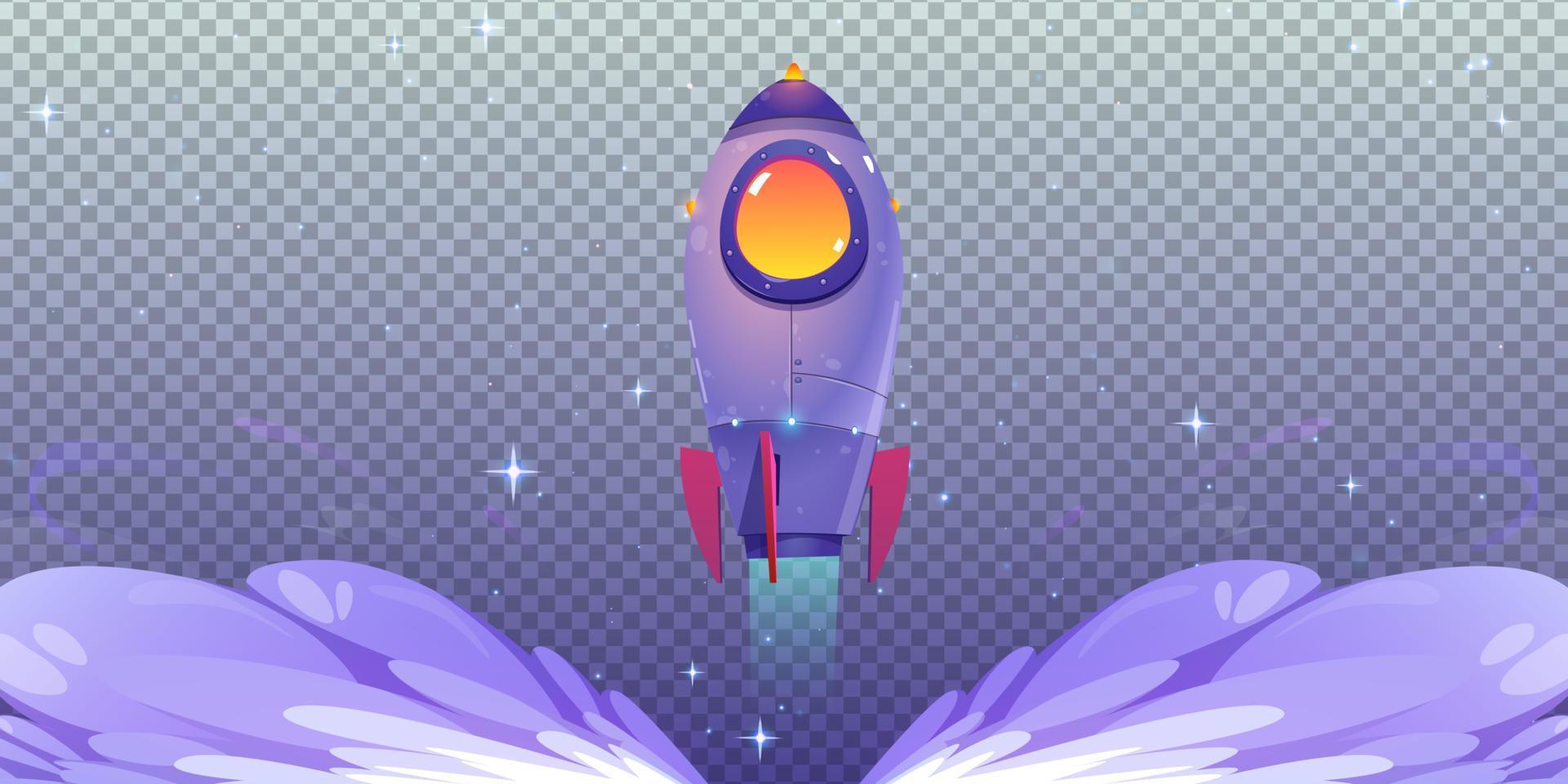 Space rocket launch, start of shuttle vector