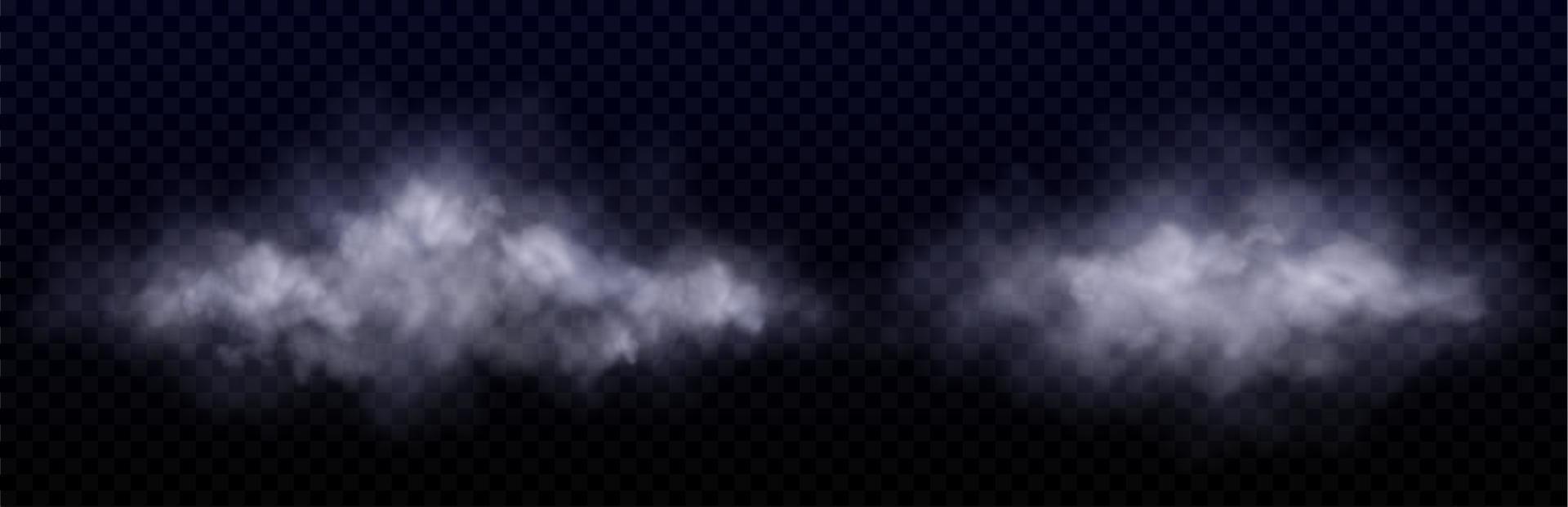 White clouds, fog or smoke in air or sky vector