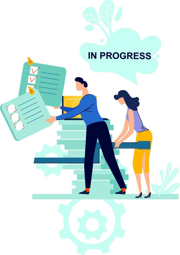 In progress business concept vector illustration