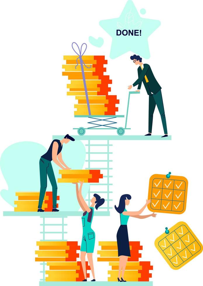 Deadline, time management business concept vector