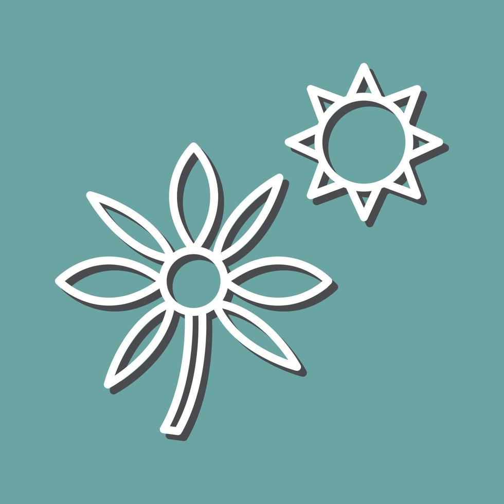 Flower in sunlight Vector Icon