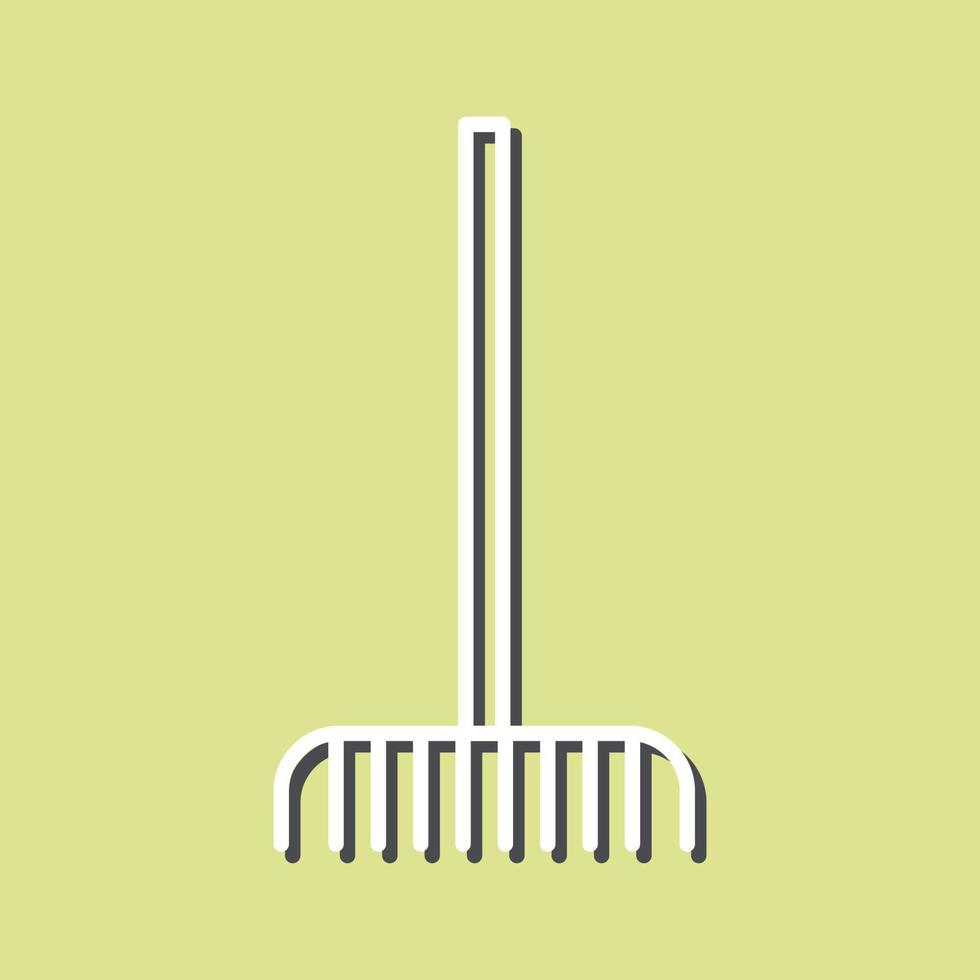 Fork picking Leaves Vector Icon