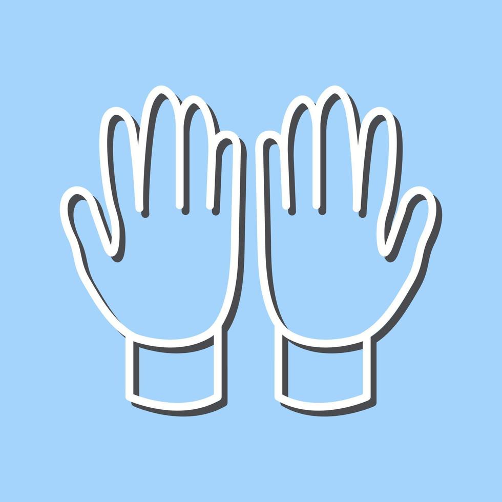 icono de vector de guantes de jardinería