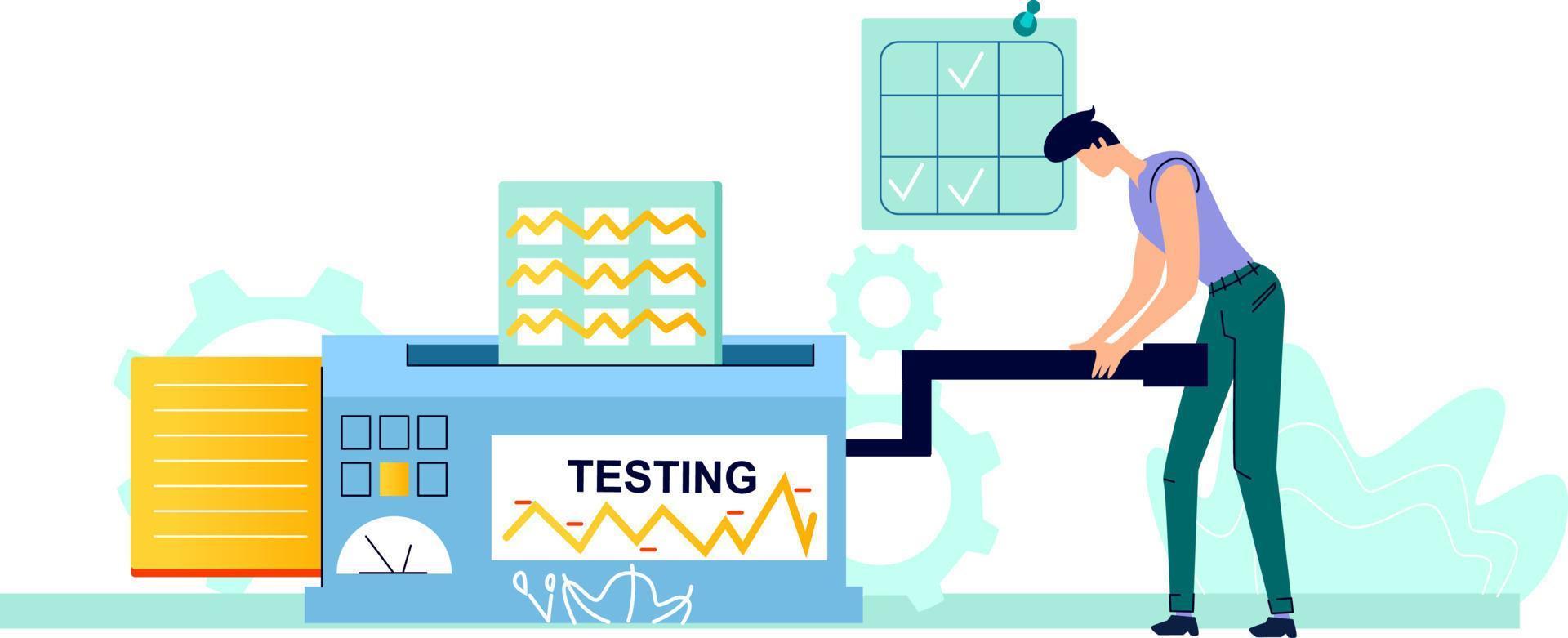 Testing process business concept vector