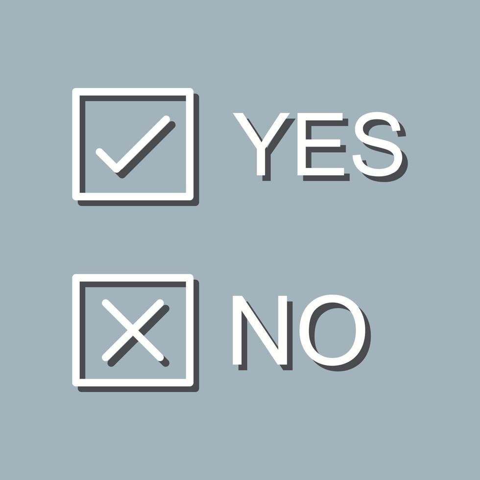Yes No Option Vector Icon