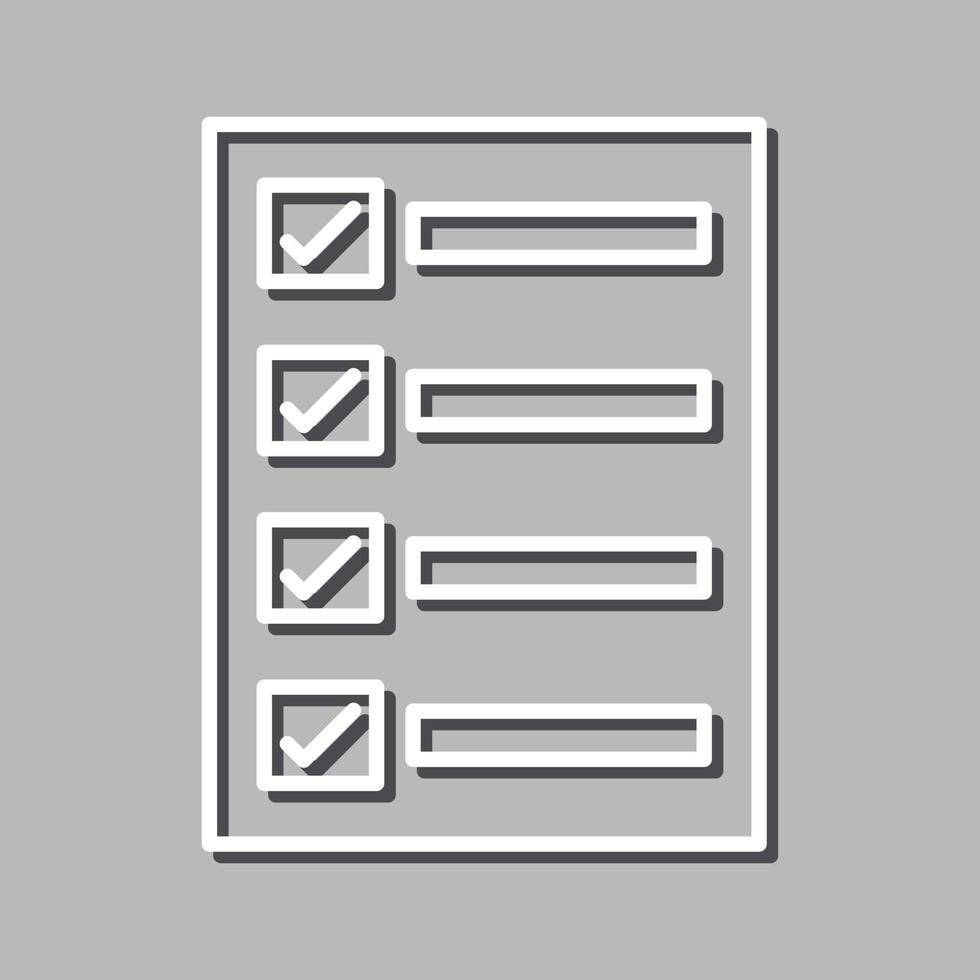 Filling Ballot Paper Vector Icon