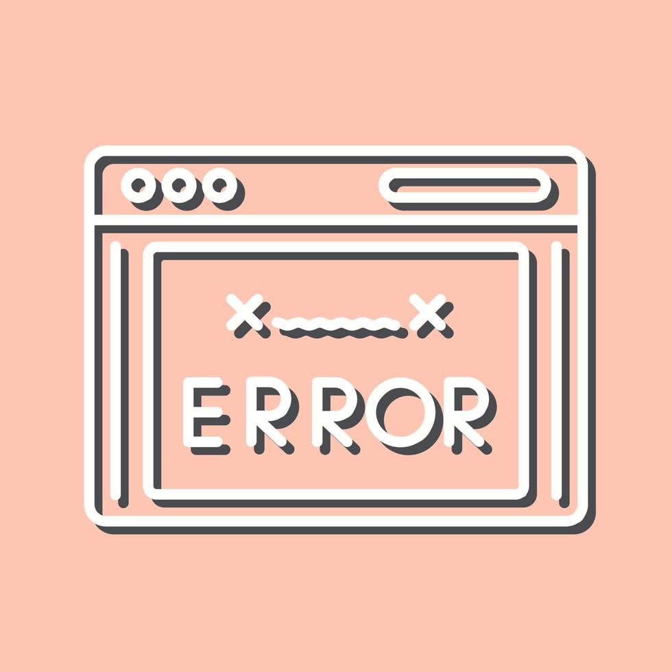 icono de vector de código de error