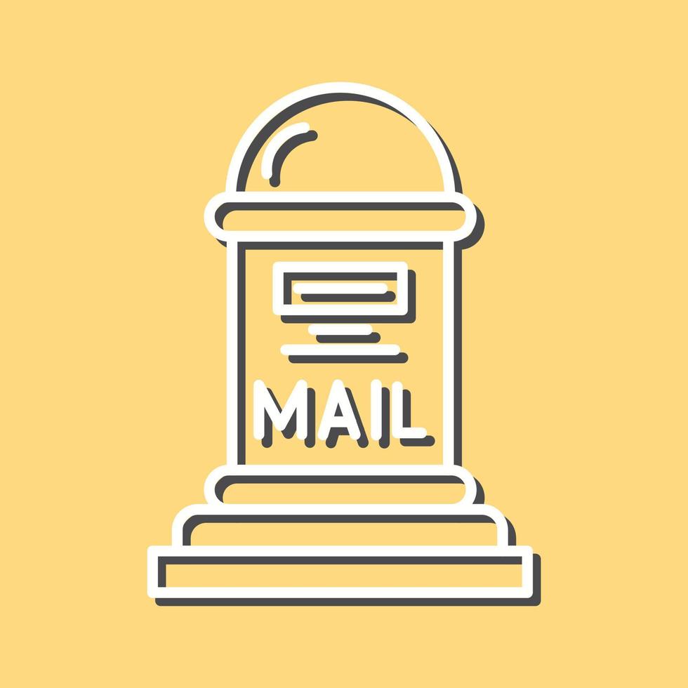 icono de vector de caja de correo