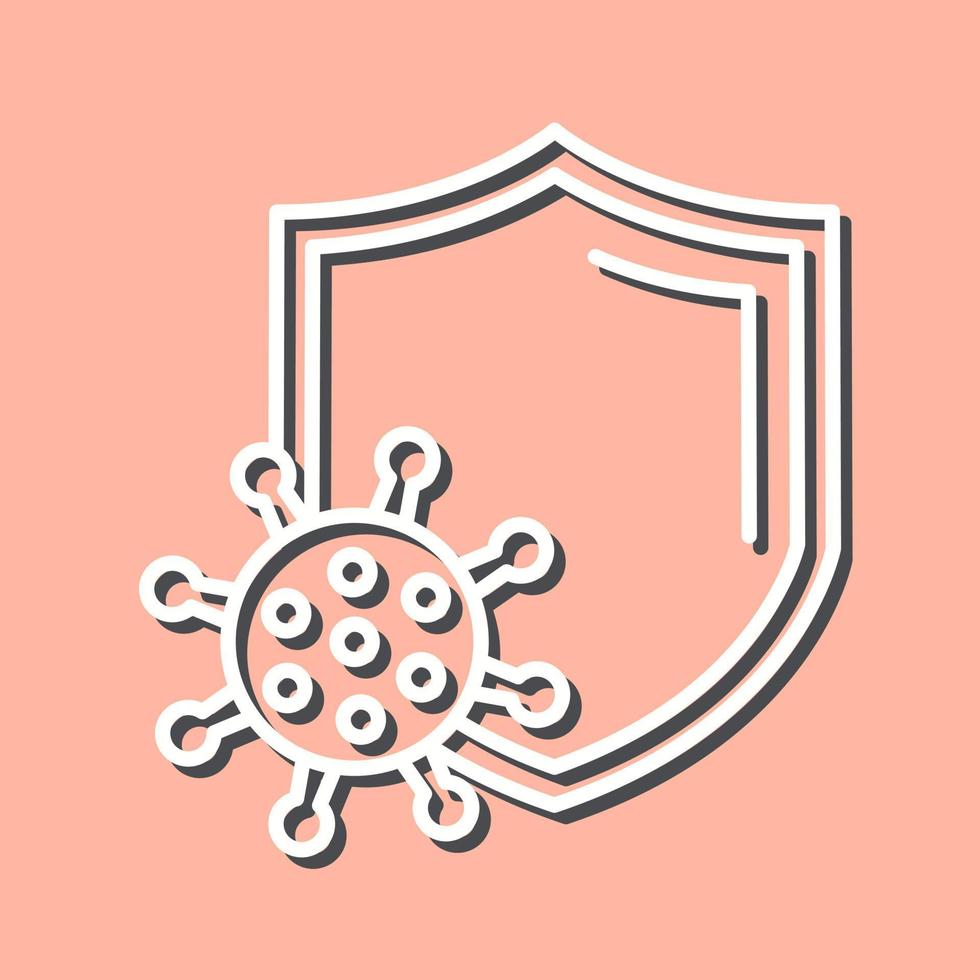 icono de vector de protección antivirus