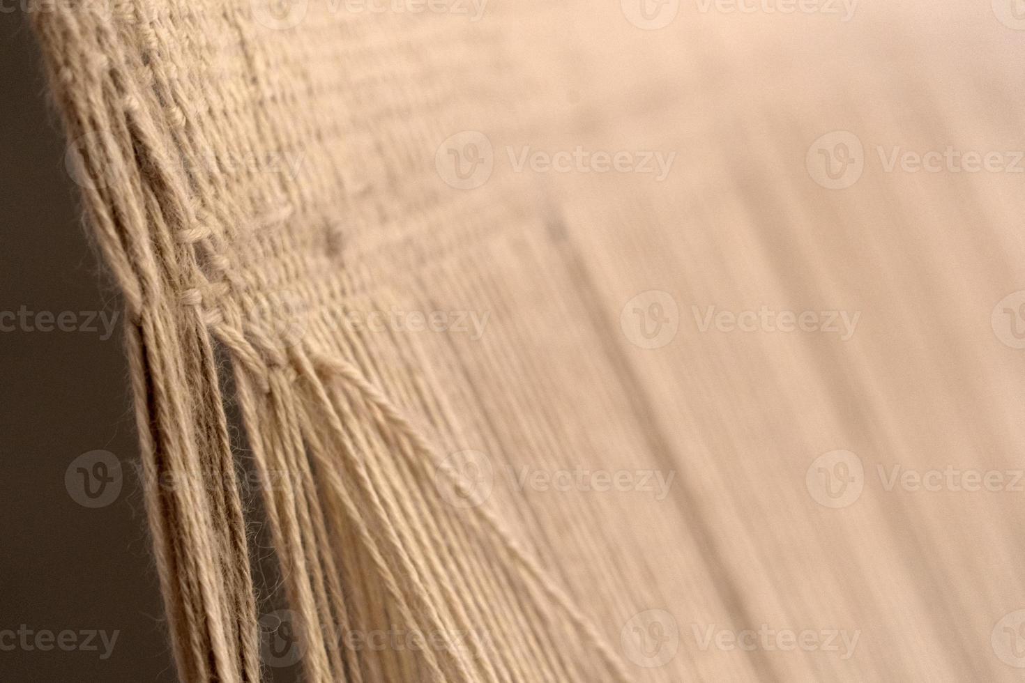 Ancient textile machine close up photo