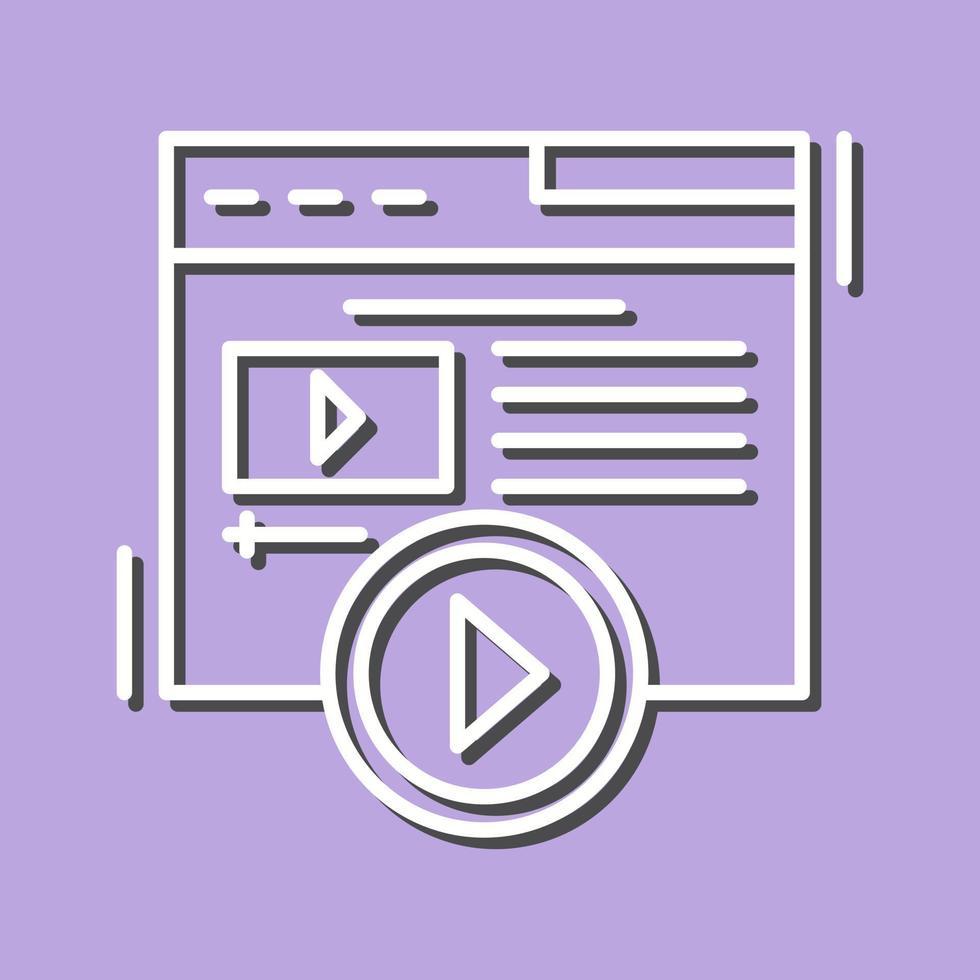 Video Content Vector Icon