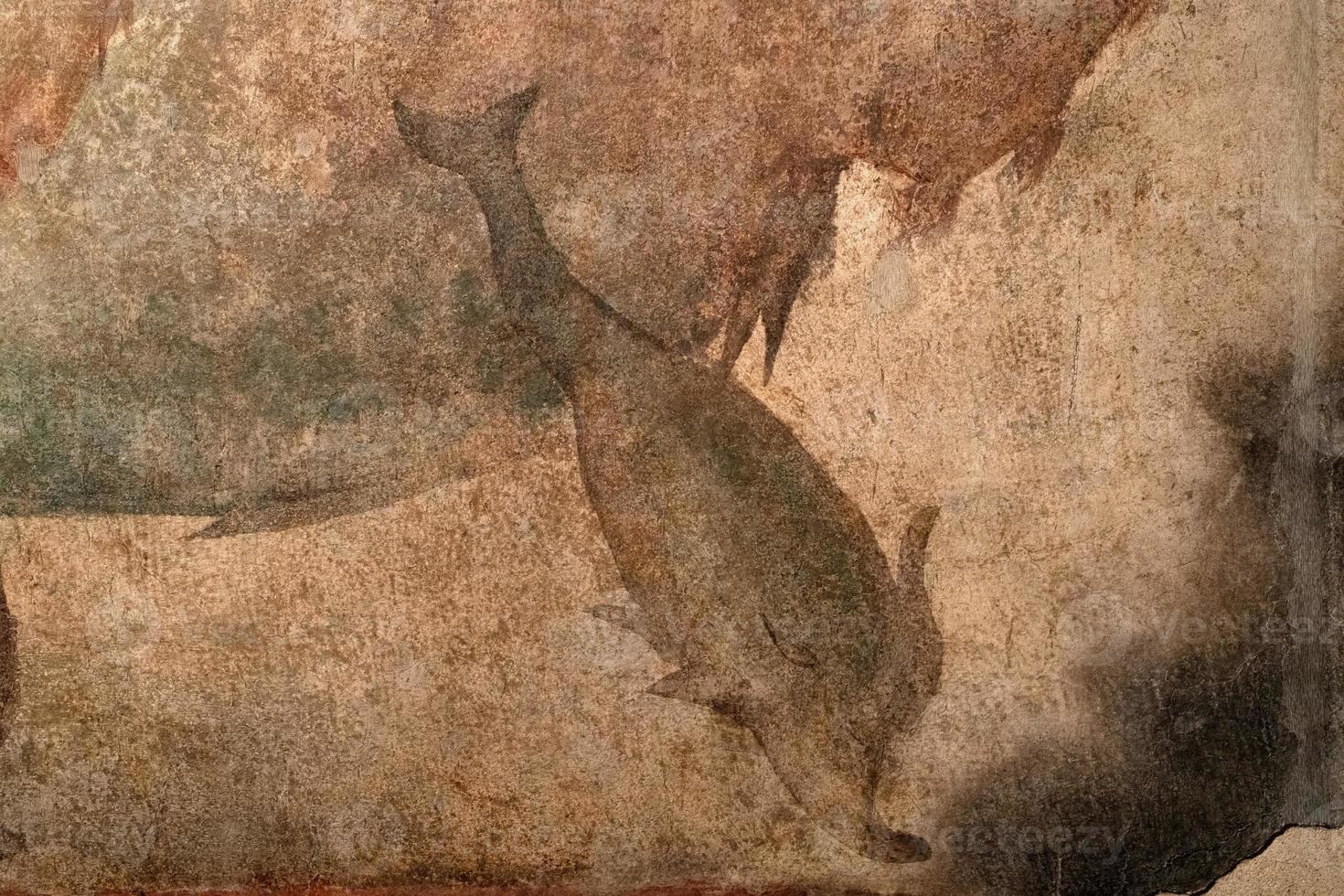 ancient roman painting pompei detail photo