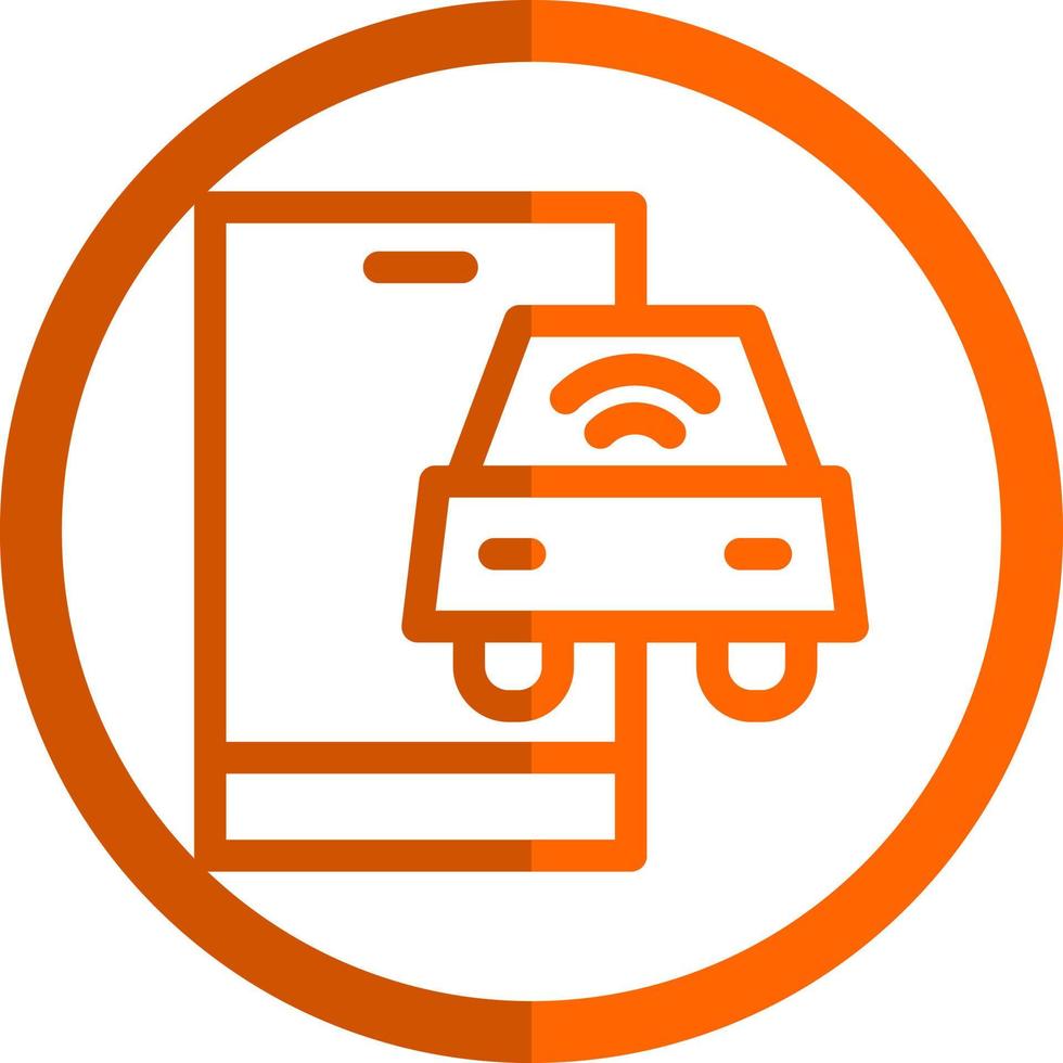 Connected Vehicle Vector Icon Design