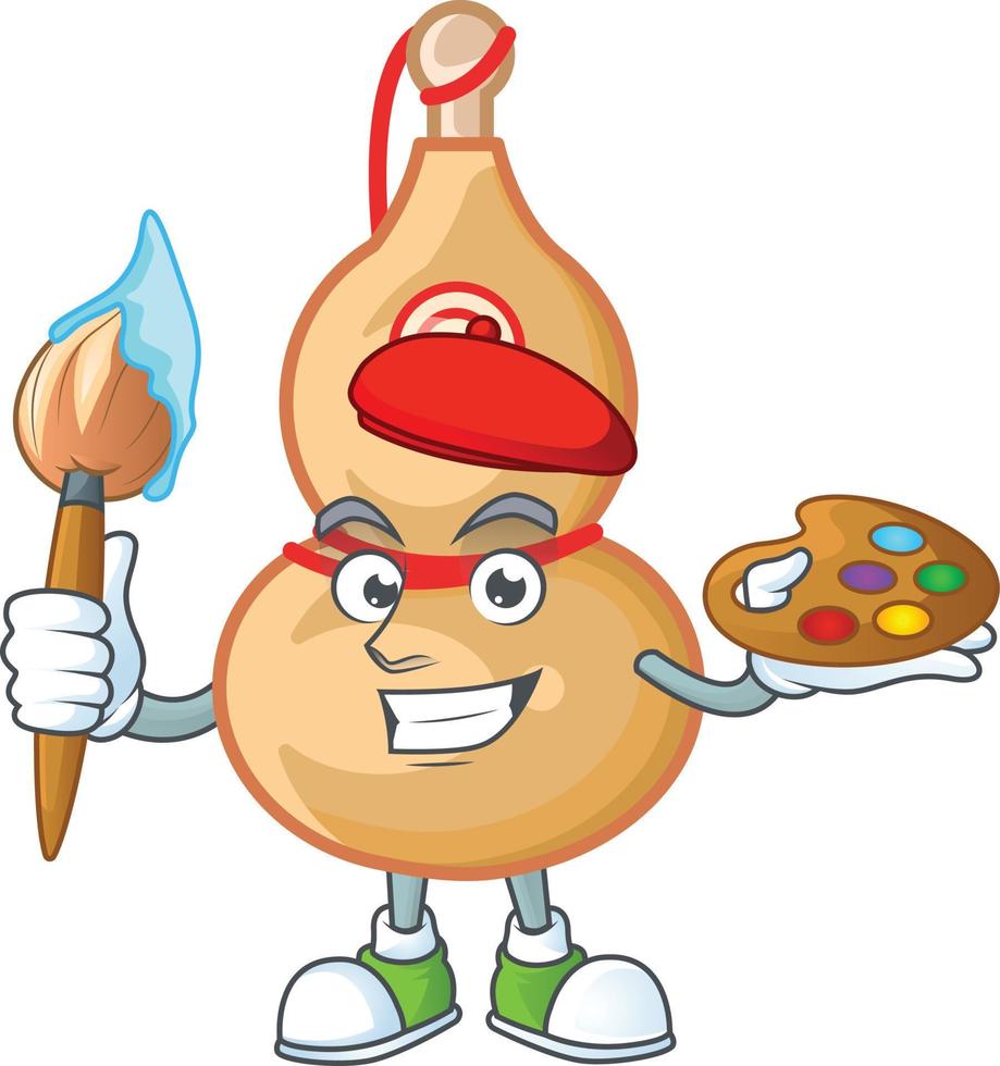 Chinese wine bottle cartoon character style vector